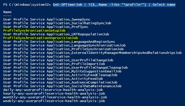 PowerShell - Get-SPTimerJob