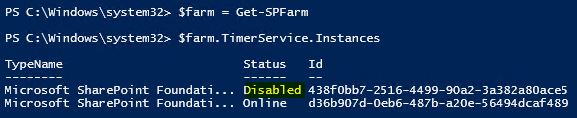 PowerShell - TimerService.Instances